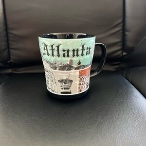 Atlanta Skyline Ceramic Mug - Black and Aqua Accent